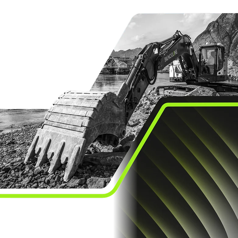 Excavator machinery on a civil engineering construction site